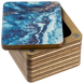 Thread Catcher Square &ndash; &ldquo;Blue & Gold Abstraction&rdquo; FLZB(N)-074 FLZB(N)-074 photo 2