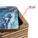 Thread Catcher Square &ndash; &ldquo;Blue & Gold Abstraction&rdquo; FLZB(N)-074 FLZB(N)-074 photo 4