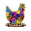 Bead Embroidery Kit on Wood &ndash; &ldquo;Stained Glass Hen&rdquo; FLK-548 FLK-548 photo 6