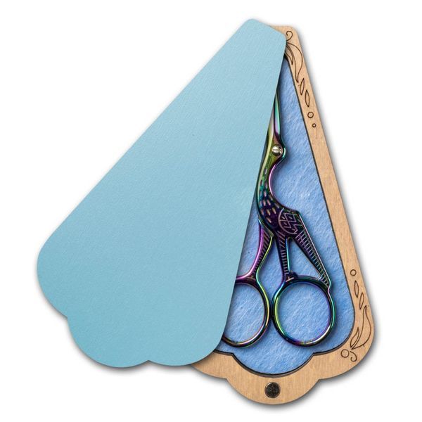 Scissors Case (inside size 6.5 &times; 12 cm, &ldquo;Turquoise&rdquo;) FLZB(N)-211