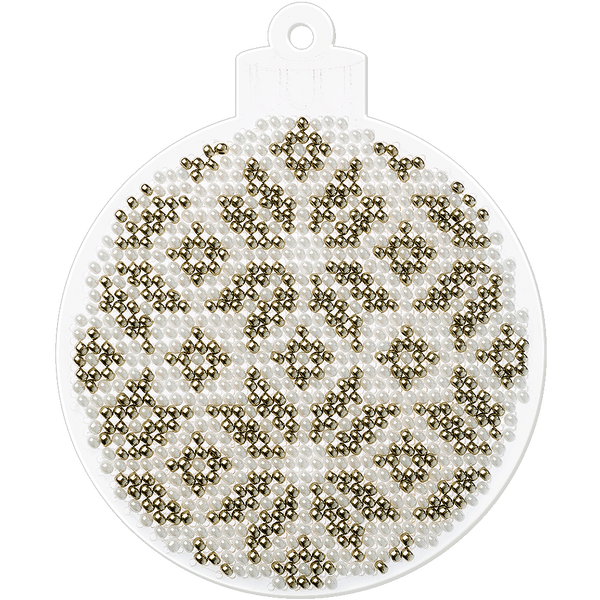 Bead Embroidery Kit (Plastic Base) &ndash; &ldquo;Christmas Ornament &ndash; Bauble&rdquo; FLPL-002
