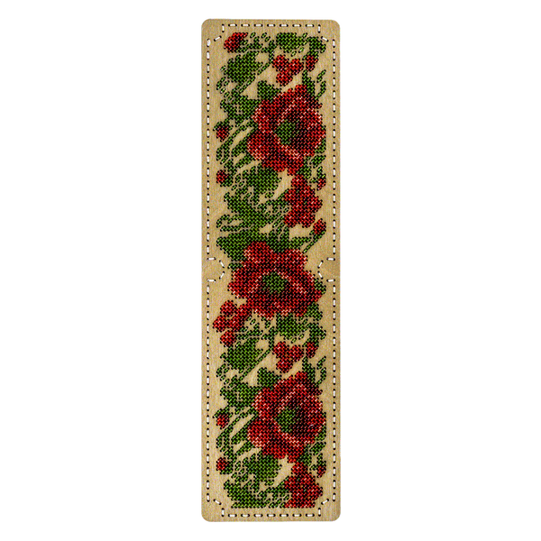 DIY Bead Embroidery Organizer Kit &ndash; &ldquo;Field Poppies&rdquo; FLZB-255