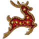 Wooden Bead Embroidery Kit &ndash; &ldquo;Christmas Ornament &ndash; Golden Motifs &ndash; Reindeer&rdquo; FLK-315 FLK-315 photo 2