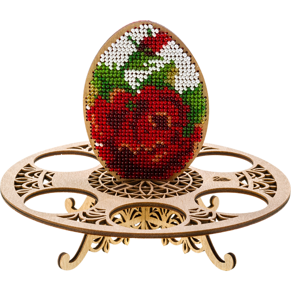 Wooden Bead Embroidery Kit &ndash; &ldquo;Easter Egg Stand &ndash; Egg&rdquo; FLK-165