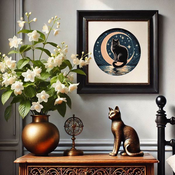 Cross-Stitch Pattern &ndash; "Le Chat Noir" WLP-007