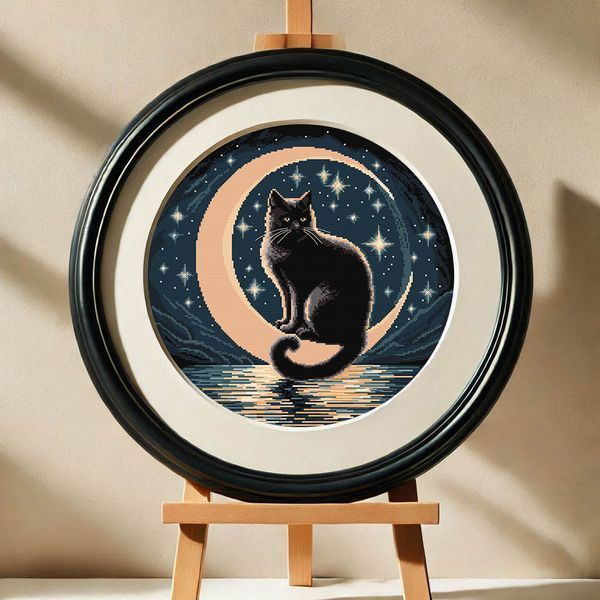 Cross-Stitch Pattern &ndash; "Le Chat Noir" WLP-007