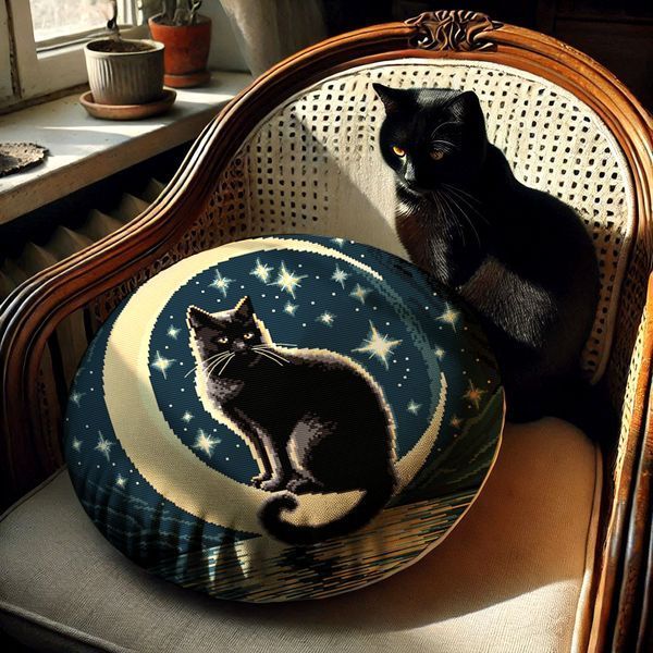 Cross-Stitch Pattern &ndash; "Le Chat Noir" WLP-007