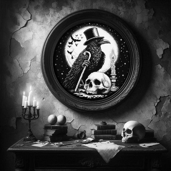 Cross-Stitch Pattern &ndash; "Wise Raven" WLP-028