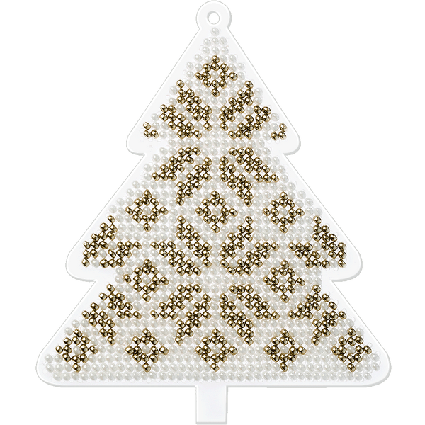 Bead Embroidery Kit (Plastic Base) &ndash; &ldquo;Christmas Ornament &ndash; Christmas Tree&rdquo; FLPL-003