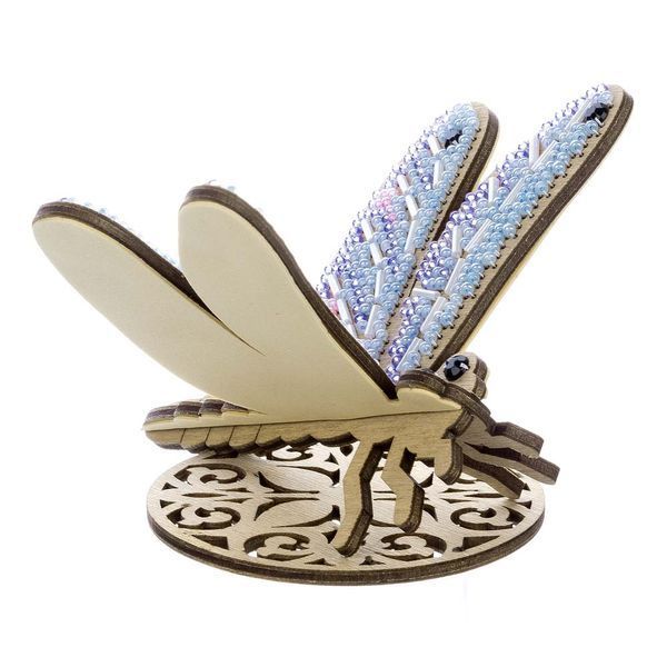 Wooden Bead Embroidery Kit &ndash; &ldquo;Dragonfly&rdquo; FLK-584