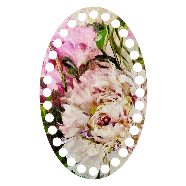 Floss Organizer &ndash; &ldquo;Peonies, Oval&rdquo; FLZ(P)-049
