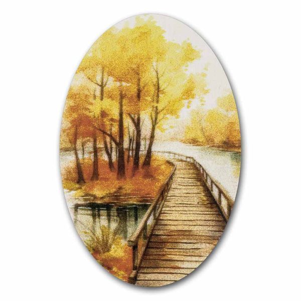 Magnetic Needle Case Oval &ndash; &ldquo;Autumn Bridge&rdquo; FLZB(N)-170