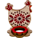 Wooden Bead Embroidery Kit &ndash; &ldquo;Egg Stand &ndash; Hen&rdquo; FLK-266 FLK-266 photo 2