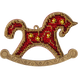 Wooden Bead Embroidery Kit &ndash; &ldquo;Christmas Ornament &ndash; Golden Motifs &ndash; Rocking Horse&rdquo; FLK-316 FLK-316 photo 2