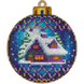 Wooden Cross-Stitch Kit &ndash; &ldquo;Christmas Ornament &ndash; Winter House&rdquo; FLW-019 FLW-019 photo 3