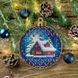 Wooden Cross-Stitch Kit &ndash; &ldquo;Christmas Ornament &ndash; Winter House&rdquo; FLW-019 FLW-019 photo 1