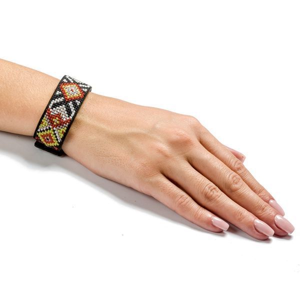 Faux Leather Cross-Stitch Kit &ndash; &ldquo;Bracelet&rdquo; (2.2 &times; 22 cm) FLHL-026 Black