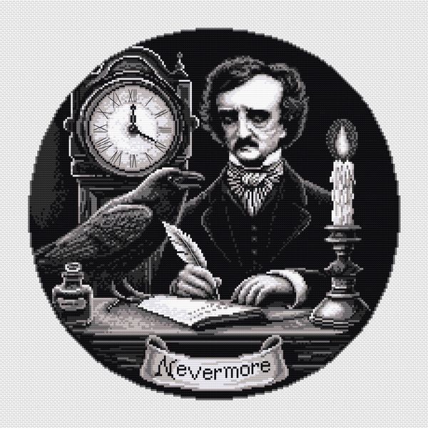 Cross-Stitch Pattern &ndash; "Nevermore" WLP-029