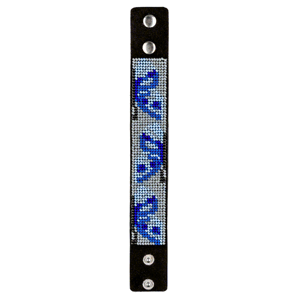 Faux Leather Bead Embroidery Kit &ndash; &ldquo;Bracelet&rdquo; (3 &times; 22 cm) FLBB-049 Black