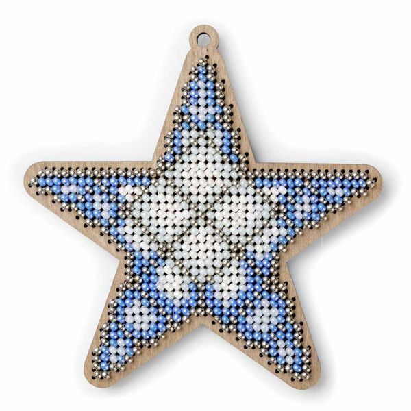Wooden Bead Embroidery Kit &ndash; &ldquo;Stained Glass Star&rdquo; FLK-564