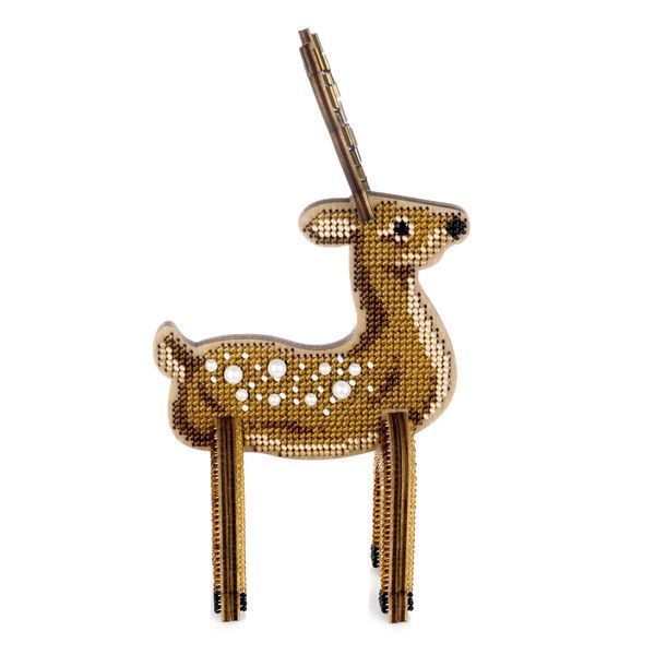 Wooden Bead Embroidery Kit &ndash; &ldquo;Forest Deer&rdquo; FLK-585