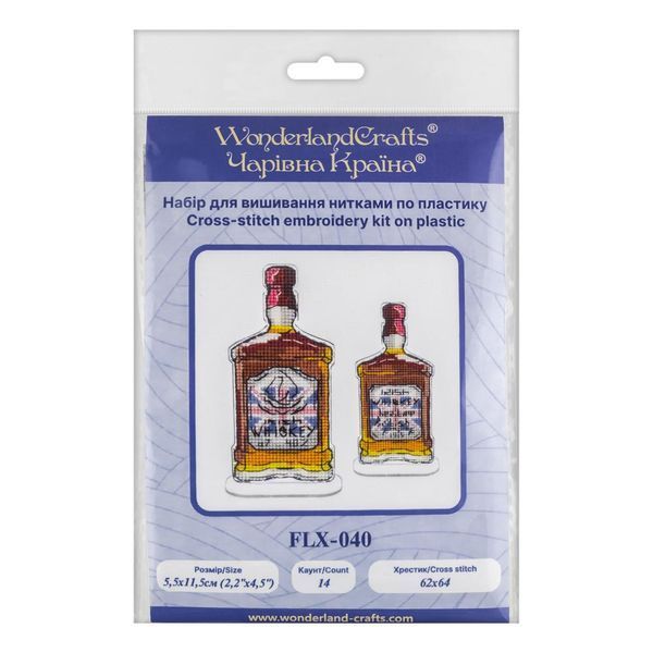 Plastic Cross-Stitch Kit &ndash; "Whiskey" (Double-Sided) FLX-040
