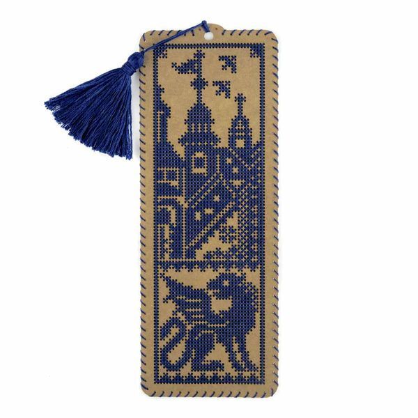 Craft Cardboard Embroidery Kit &ndash; &ldquo;Bookmark &ndash; Castle Guardian&rdquo; WLZ-001