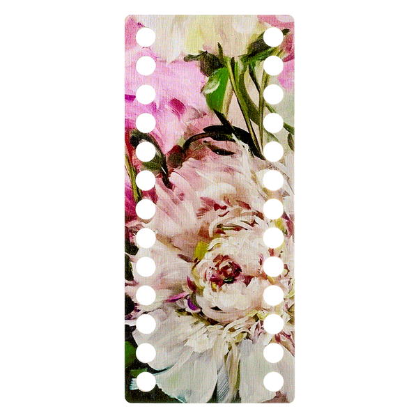 Floss Organizer &ndash; &ldquo;Peonies, Narrow Rectangular&rdquo; FLZ(P)-050