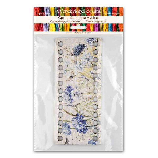 Floss Organizer &ndash; &ldquo;Butterfly Garden, Narrow Rectangular&rdquo; FLZ(P)-084