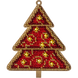 Wooden Bead Embroidery Kit &ndash; &ldquo;Christmas Ornament &ndash; Golden Motifs &ndash; Tree&rdquo; FLK-317 FLK-317 photo 2