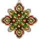 Wooden Bead Embroidery Kit &ndash; &ldquo;Christmas Ornament &ndash; Emerald Tale &ndash; Snowflake&rdquo; FLK-398 FLK-398 photo 2