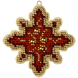 Wooden Bead Embroidery Kit &ndash; &ldquo;Christmas Ornament &ndash; Golden Motifs &ndash; Snowflake&rdquo; FLK-448 FLK-448 photo 3