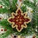 Wooden Bead Embroidery Kit &ndash; &ldquo;Christmas Ornament &ndash; Golden Motifs &ndash; Snowflake&rdquo; FLK-448 FLK-448 photo 1