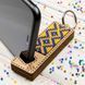 Wooden Bead Embroidery Kit &ndash; &ldquo;Phone Stand &ndash; Yellow and Blue Ornament&rdquo; FLK-482 FLK-482 photo 1