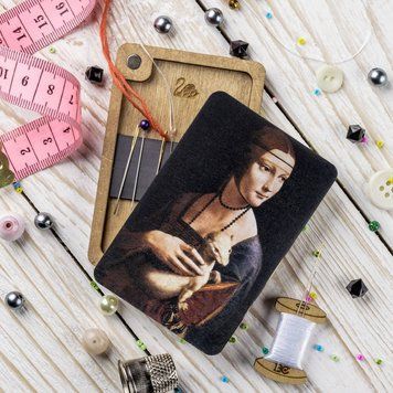 Magnetic Needle Case Rectangular &ndash; &ldquo;Lady with an Ermine&rdquo; FLZB(N)-078
