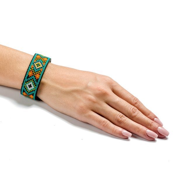 Faux Leather Cross-Stitch Kit &ndash; &ldquo;Bracelet&rdquo; (2.2 &times; 22 cm) FLHL-027 Black