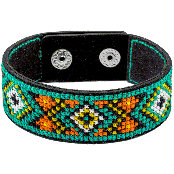 Faux Leather Cross-Stitch Kit &ndash; &ldquo;Bracelet&rdquo; (2.2 &times; 22 cm) FLHL-027 Black
