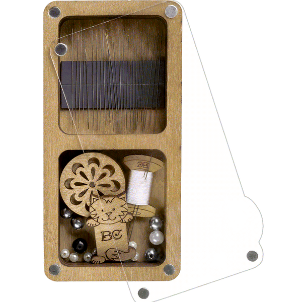 Magnetic Needle Case Large &ndash; &ldquo;Clear Lid&rdquo; FLZB(N)-005