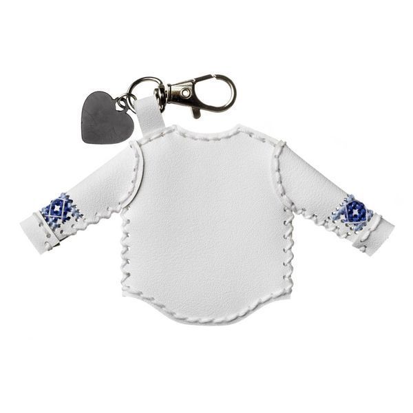 Faux Leather Cross-Stitch Kit &ndash; &ldquo;Bag Charm Shirt. Blue Harmony&rdquo; FLHL-130