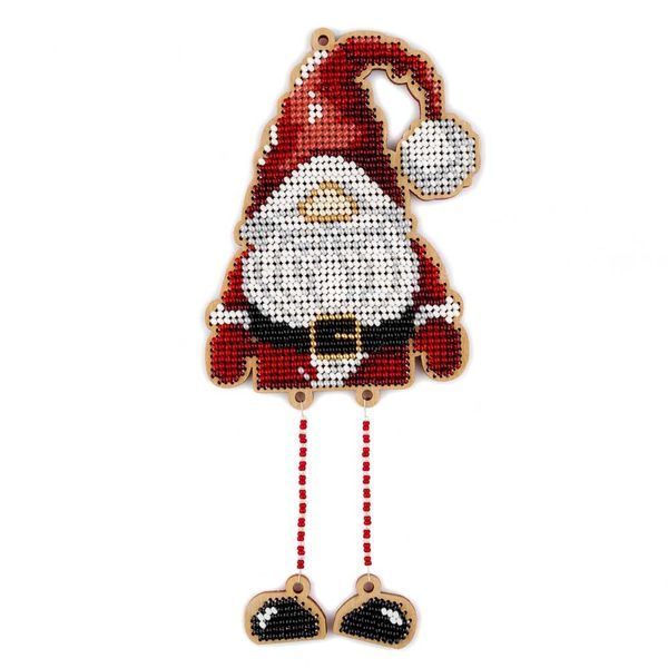 Wooden Bead Embroidery Kit &ndash; &ldquo;Red Gnome&rdquo; FLK-494