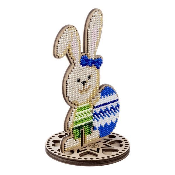 Wooden Bead Embroidery Kit &ndash; &ldquo;Spring Bunny&rdquo; FLK-551