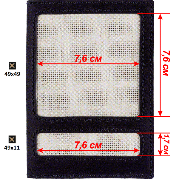 Faux Leather Cross-Stitch Kit &ndash; &ldquo;Passport Cover&rdquo; FLHL-049 Black