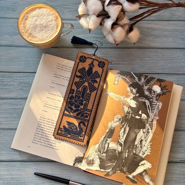 Craft Cardboard Embroidery Kit &ndash; &ldquo;Bookmark &ndash; Old Mill&rdquo; WLZ-002