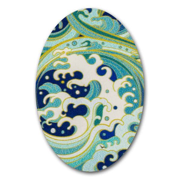 Magnetic Needle Case Oval &ndash; &ldquo;Ocean Wave&rdquo; FLZB(N)-172