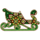 Wooden Bead Embroidery Kit &ndash; &ldquo;Christmas Ornament &ndash; Emerald Tale &ndash; Sleigh&rdquo; FLK-399 FLK-399 photo 2