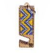 Wooden Bead Embroidery Kit &ndash; &ldquo;Phone Stand &ndash; Blue and Yellow Ornament&rdquo; FLK-484 FLK-484 photo 8