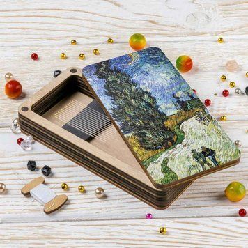 Magnetic Needle Case Large &ndash; &ldquo;Cypress Road with Star&rdquo; FLZB(N)-128