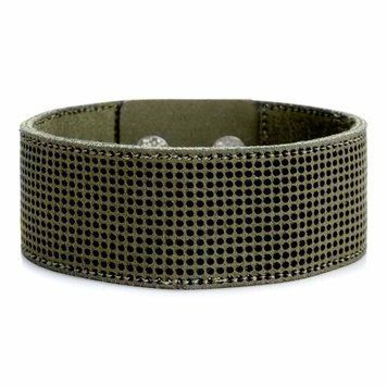 Faux Leather Embroidery Blank – “Bracelet" (3 × 27 cm) FLBE(BB)-055 Khaki