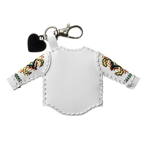 Faux Leather Cross-Stitch Kit &ndash; &ldquo;Bag Charm Shirt. Fire Ornament&rdquo; FLHL-131