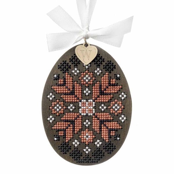 Wooden Cross-Stitch Kit &ndash; &ldquo;Easter Egg&rdquo; FLW-090